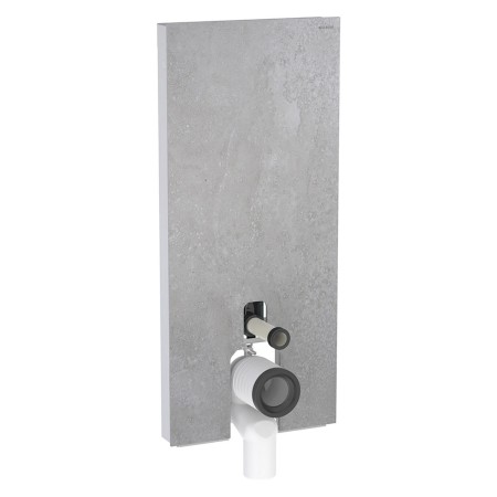 Geberit Monolith Plus Sanitärmodul für Stand-WC, 114 cm, Frontverkleidung aus Steinzeug