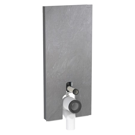 Geberit Monolith Plus Sanitärmodul für Stand-WC, 101 cm, Frontverkleidung aus Steinzeug