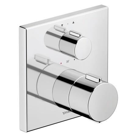 Set di rubinetteria termostatica a incasso Duravit, termostato, 2 consumatori, quadrato