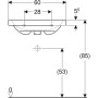 Geberit iCon Light Waschtisch 60 cm ohne Hahnloch, ohne Überlauf - Produktansicht