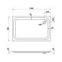 Roca Steel Plan Duschwanne 90 x 140 x 6,5 cm - Detailansicht