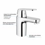 GROHE Eurosmart Cosmopolitan Einhand-Waschtischarmatur - technische Ansicht