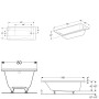 Geberit Renova Rechteckbadewanne 180 x 80 cm - Produktansicht