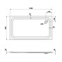 Roca Steel Plan Duschwanne 90 x 160 x 4,5 cm - Detailansicht