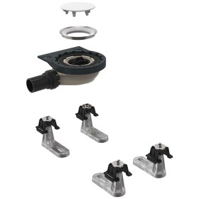 Kit di costruzione Geberit per piatto doccia Setaplano, altezza dell'acqua di tenuta 3 cm, con 4 piedi