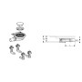 Kit di costruzione Geberit per piatto doccia Setaplano, altezza dell'acqua di tenuta 3 cm, con 4 piedi - vista dettagliata