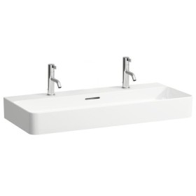 Lavabo LAUFEN Val, encastrable 95 x 42 cm, avec 2 trous de robinet, avec trop-plein