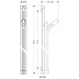 hansgrohe Raindance Unica S Wandstange 90 cm - Detailansicht