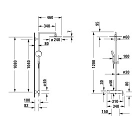 Duravit C.1 Shower System mit Einhebel-Brausemischer