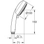 GROHE Tempesta Cosmopolitan 100 Handbrause mit 3 Strahlarten - Detailansicht