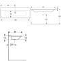 Geberit Xeno² Möbelwaschtisch 140 cm ohne Hahnloch - Detailansicht