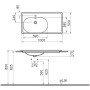 VitrA Equal Möbelwaschtisch asymmetrisch
