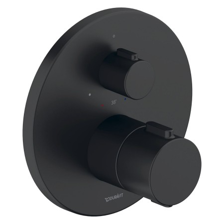 Ensemble de robinetterie thermostatique encastrée Duravit, thermostat, 1 consommateur, rond
