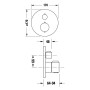 Ensemble de robinetterie thermostatique encastrée Duravit, thermostat, 1 consommateur, rond - vue détaillée