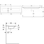 Geberit Xeno² Möbelwaschtisch 160 cm ohne Hahnloch - Detailansicht