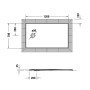 Piatto doccia Duravit Tempano 120 x 70 cm, con rivestimento antiscivolo