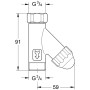 Filtre incliné GROHE Eggemann WAS DN 20 - vue détaillée