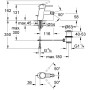 GROHE Concetto Einhand-Bidetbatterie - Detailansicht