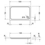 Piatto doccia rettangolare Duravit D-Code 120 x 80 cm con rivestimento antiscivolo - immagine prodotto