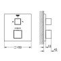 GROHE Grohtherm Cube Thermostat-Wannenbatterie mit integrierter 2-Wege-Umstellung Unterputz - Detailansicht