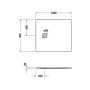Piatto doccia Duravit Sustano 100 x 90 cm - vista tecnica