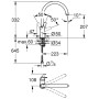 Rubinetto monocomando per lavello GROHE BauFlow - vista dettagliata