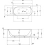 Duravit Luv Whirlwanne mit Air-System 185 x 95 cm Ecke links - Detailansicht