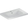 Geberit iCon Light Waschtisch 75 cm mit Ablagefläche, Hahnloch mittig, ohne Überlauf