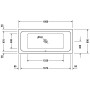 Duravit D-Code Rechteck Whirlwanne 180 x 80 cm mit Jet Project - Detailansicht
