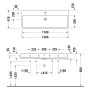 Duravit Qatego Waschtisch 120 x 47 cm, 1 Hahnloch, mit HygieneGlace