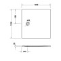 Piatto doccia Duravit Sustano 120 x 120 cm - vista tecnica