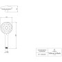 Douchette universelle Villeroy & Boch avec trois modes de jets, ronde - vue technique