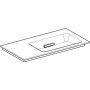 Geberit ONE Möbelwaschtisch 90 cm, Abgang horizontal, ohne Hahnloch, ohne Überlauf, Ablage links - Detailansicht