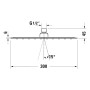 Duravit Kopfbrause 1jet 30 x 30 cm - Detailansicht