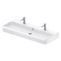 Duravit Qatego Waschtisch 120 x 47 cm geschliffen, 2x 1 Hahnloch