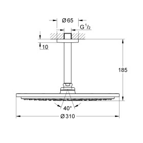 Set doccia a soffitto GROHE Rainshower Cosmopolitan 310