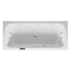 Baignoire balnéo rectangulaire Duravit Qatego avec système Combi L 180 x 80 cm, version encastrée