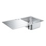 Évier encastrable en acier inoxydable GROHE K500 86 x 50 avec égouttoir, réversible