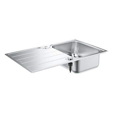 Évier encastrable en acier inoxydable GROHE K500 86 x 50 avec égouttoir, réversible