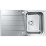Évier encastrable en acier inoxydable GROHE K500 86 x 50 avec égouttoir, réversible - vue détaillée