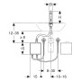 Robinet de lavabo Geberit Brenta en montage sur pied - vue technique