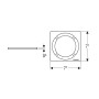 Grille de design Geberit Circle, 8 x 8 cm - vue détaillée
