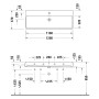 Duravit Qatego Waschtisch 120 x 47 cm, 1 Hahnloch