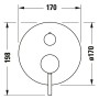 Duravit Circle Einhebel-Brausemischer Unterputz - Produktansicht