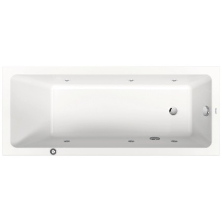Baignoire rectangulaire à remous Duravit No. 1 Jet Project 170 x 70 cm avec 1 dossier incliné