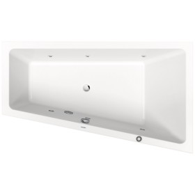 Duravit No. 1 Trapez-Whirlwanne Jet Project 150 x 80 cm mit 1 Rückenschräge rechts