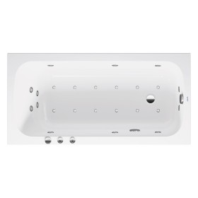 Baignoire rectangulaire à remous Duravit Qatego avec système Combi P 150 x 75 cm, version encastrée