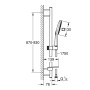 GROHE Rainshower SmartActive 130 Cube Brausestangenset, 3 Strahlarten, Brausestange 90 cm - Detailansicht