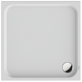Receveur de douche carré Duravit D-Code 100 x 100 cm avec revêtement antidérapant