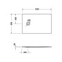 Receveur de douche Duravit Sustano 120 x 80 cm - vue technique